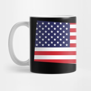 South Dakota State Shaped Flag Background Mug